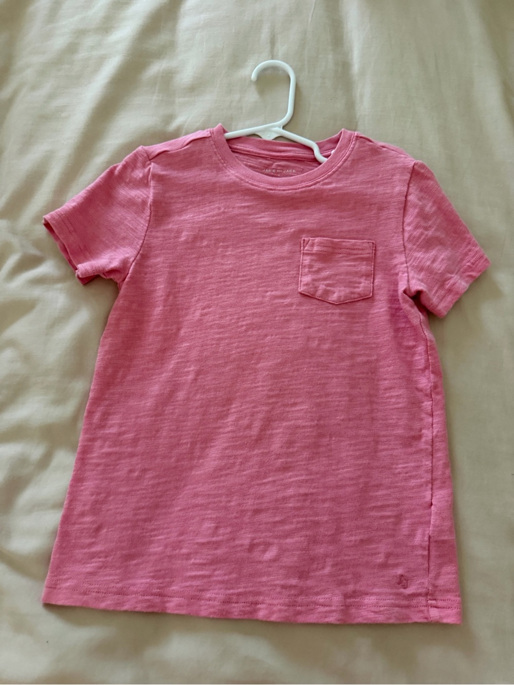 Janie and Jack Pink Short-Sleeve Pocket Tee size 7